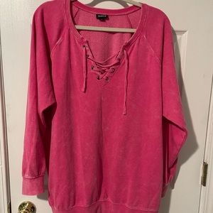 Torrid lace up hoodie
